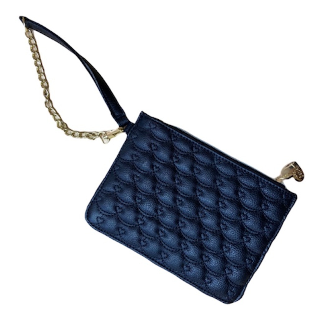 Betsey‎ Johnson Black Quilted Wristlet